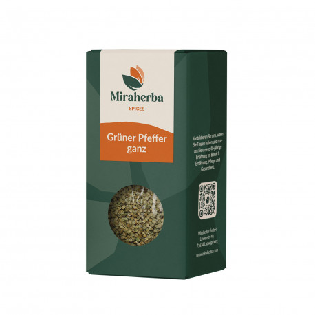 Miraherba - Bio Pimienta verde entera - 50g