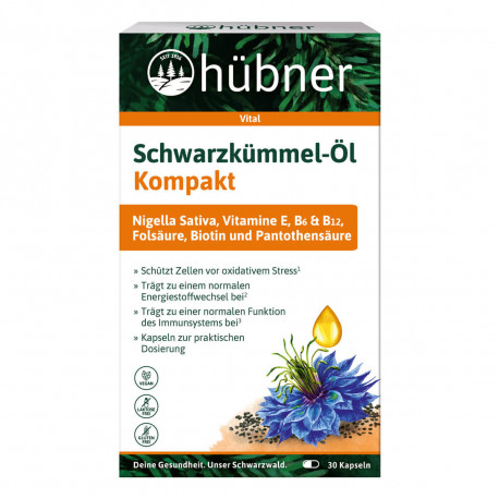 Hübner Black Cumin Oil Compact - 30 capsules