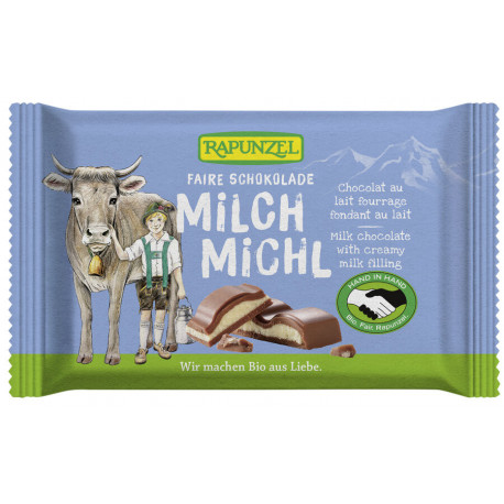 Rapunzel - Chocolat au lait Michl fourré au lait | Chocolat Miraherba