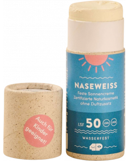 4peoplewhocare - Feste Sonnencreme LSF 50 "Naseweiss" - 60 g