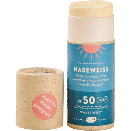 4peoplewhocare - Feste Sonnencreme LSF 50 "Naseweiss" - 60 g