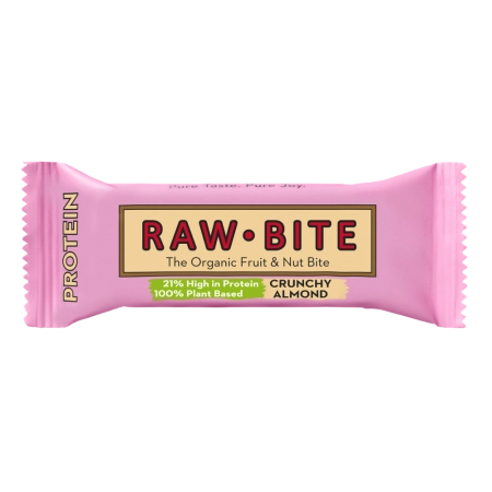 RAW BITE - Proteína rebanada Crujiente de Almendra - 45 | Miraherba Barra Orgánica