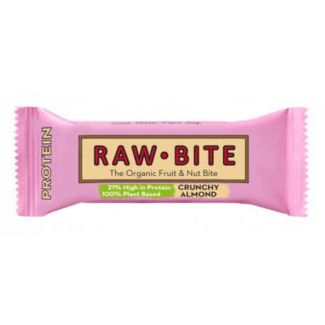 RAW BITE - Protein Schnitte Crunchy Almond - 45 | Miraherba Bio Riegel