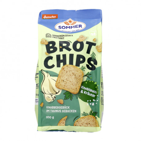 Sommer - Chips de pain Demeter, ail & fines herbes - 100g