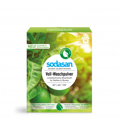 Sodasan - Voll-Waschpulver Limette - 1,01kg | Miraherba Öko Haushalt