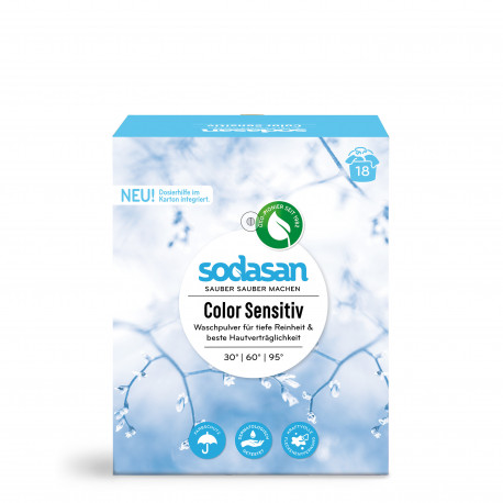 Sodasan - Detergente en polvo de color sensible - 1,01 kg