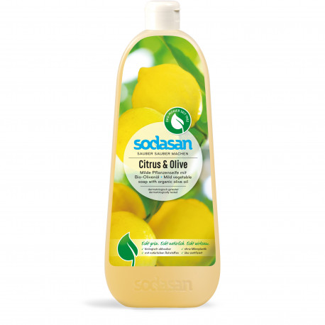 Sodasan - Liquid Handwaschseife Citrus De Oliva - 1 Litro | Miraherba
