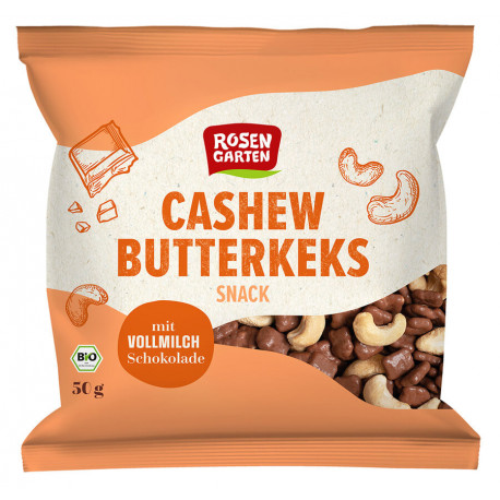 Rosengarten - Cashew butter biscuit snack - 50g | Miraherba Nüsschen