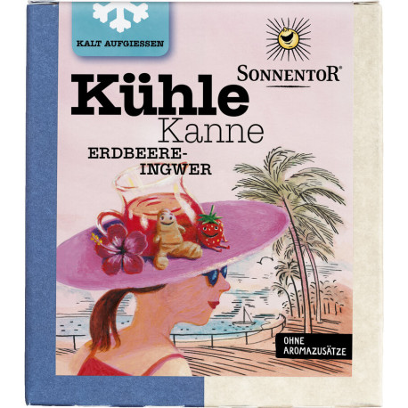 Sonnentor - Kühle Kanne Té Fresa-Jengibre - 44,8g | Miraherba Tea
