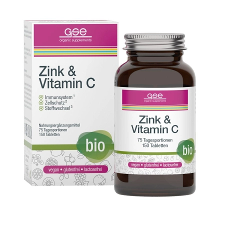 GSE - Complesso di zinco e vitamina C (biologico) - 150 compresse