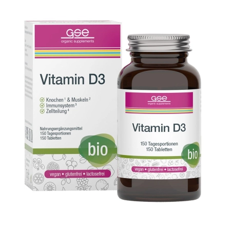 GSE - Vitamine D3 Compact (Bio) - 150 comprimés