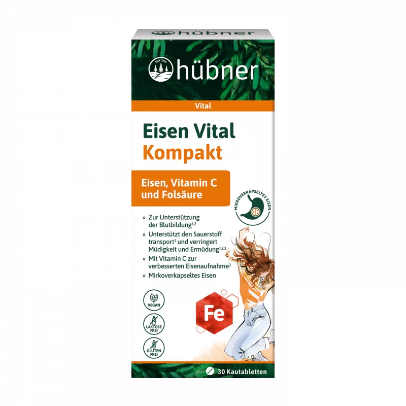 Hübner - Eisen Vital Kompakt - 30 comprimés à mâcher