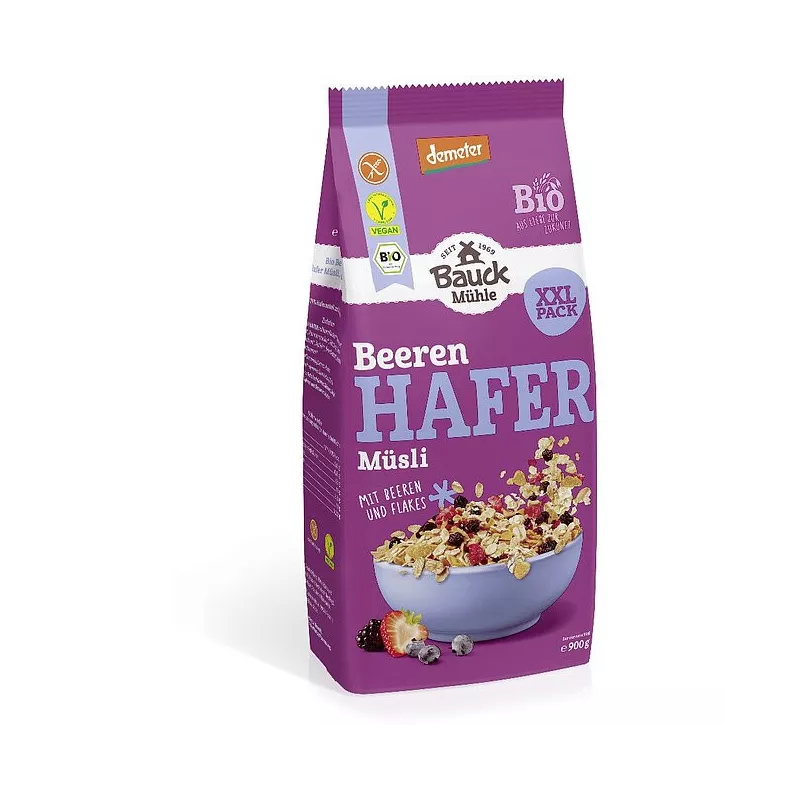 Bauck - Muesli d'avena ai frutti di bosco XXL - 900g