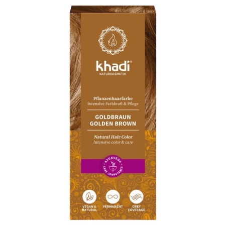 Khadi - Pflanzenhaarfarbe Goldbraun - 100g | Miraherba Naturkosmetik