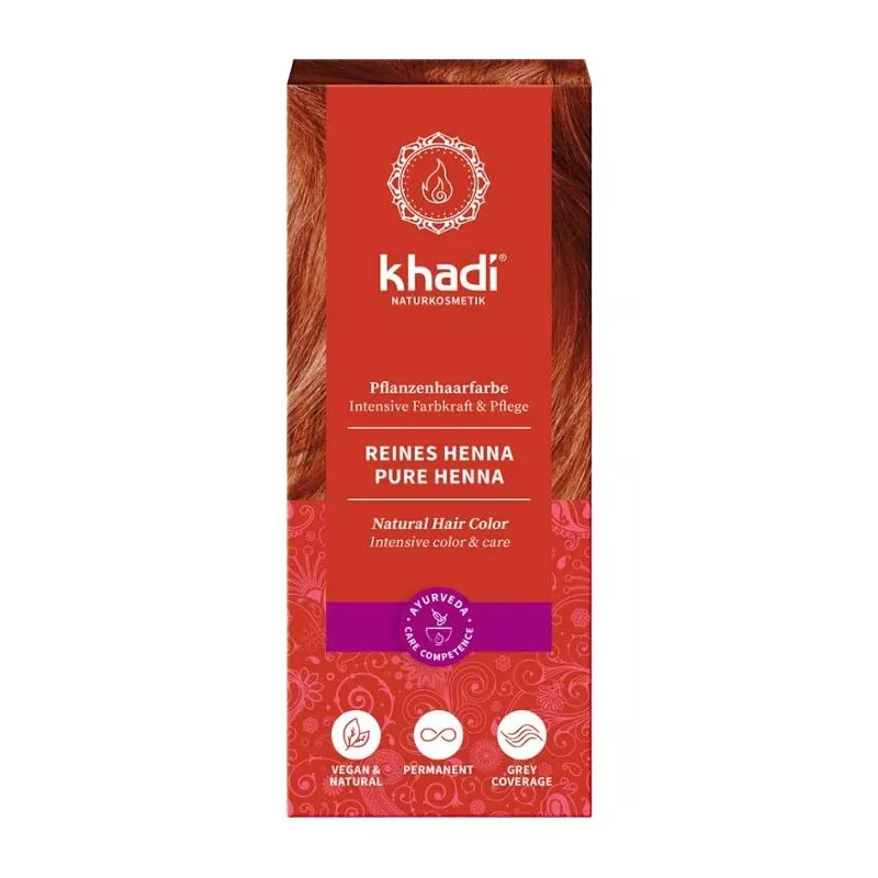Khadi - Puro Hennè rosso - 100 g di Tintura di Capelli