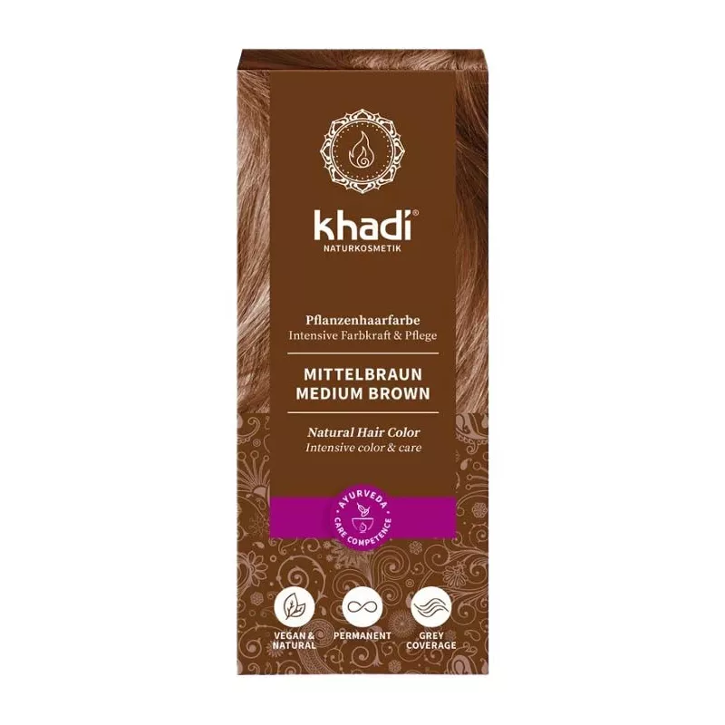 Khadi - herbal hair colour medium brown 100g