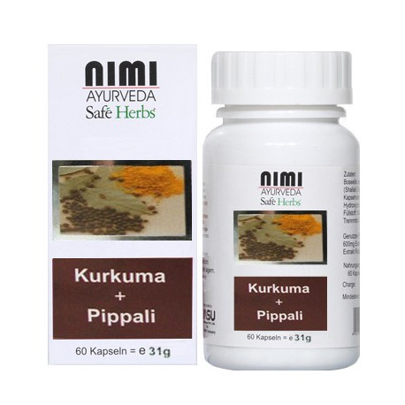 Nimi - Kurkuma + Pippali Extrakt - 60 Stück