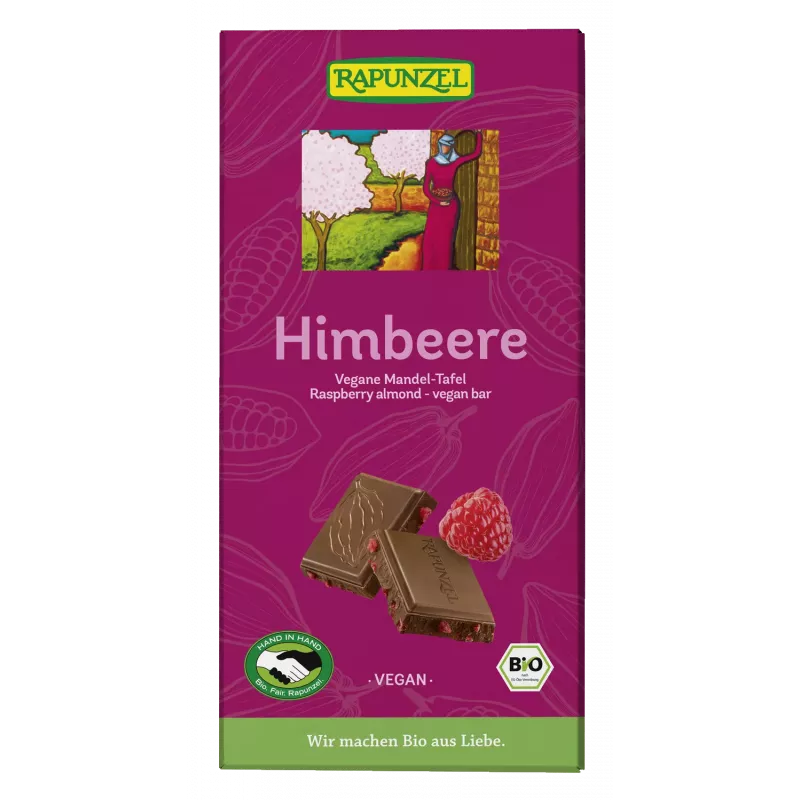 Rapunzel - Himbeere vegane Mandel-Tafel - 100g