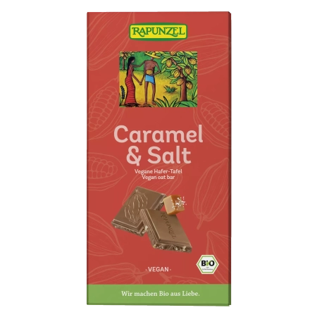 Rapunzel - Caramel & Salt Tablette végétalienne à l'avoine - 100g