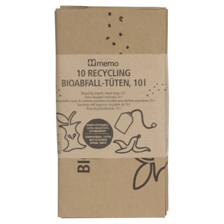 memo - Recycling Bioabfall-Tüten 10 l - 10 Stück
