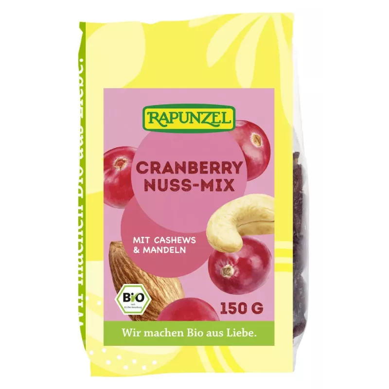 Rapunzel - Mélange de cranberries et de noix - 150g