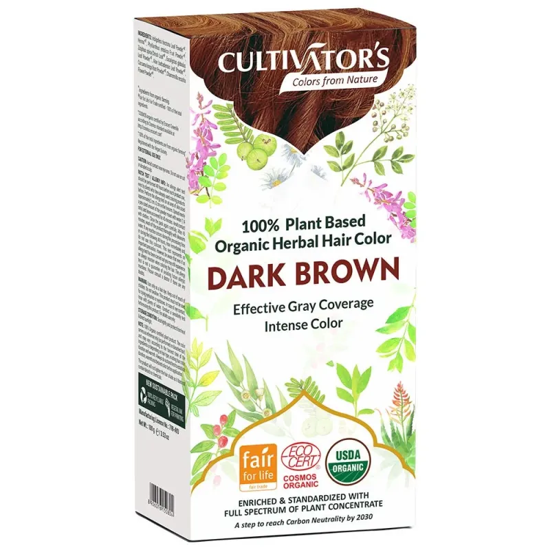 CULTIVATOR'S - Natürliche Pflanzenhaarfarbe Dunkelbraun - 100g