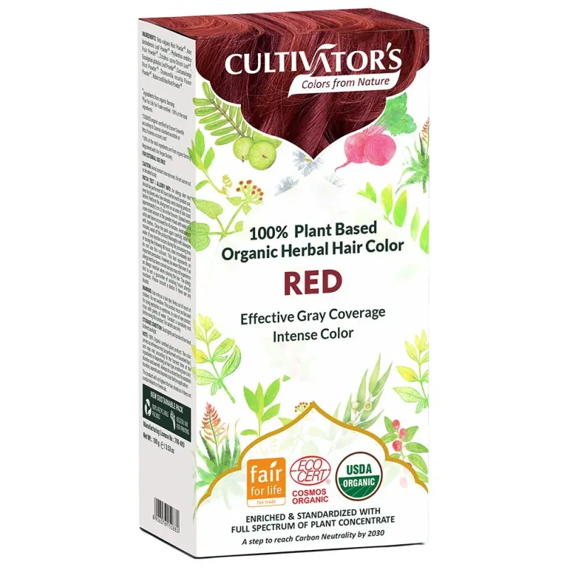 CULTIVATOR'S - Natürliche Pflanzenhaarfarbe Rot 100g