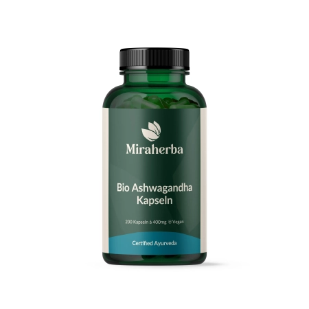 Miraherba - Organic Ashwagandha Capsules - 200 pcs