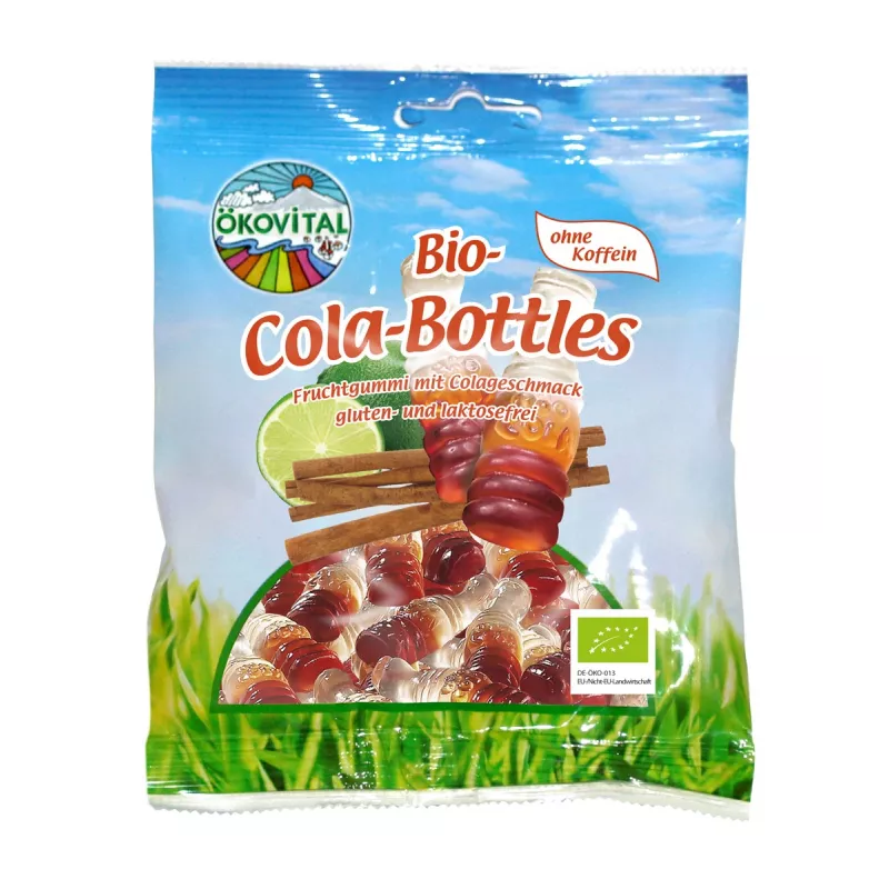 Ökovital - Bio Cola Bottles - 100g | Miraherba organic sweets