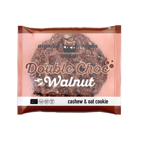 Kookie Cat - Cocoa NIB and walnut 50g, Cashew-oat biscuit