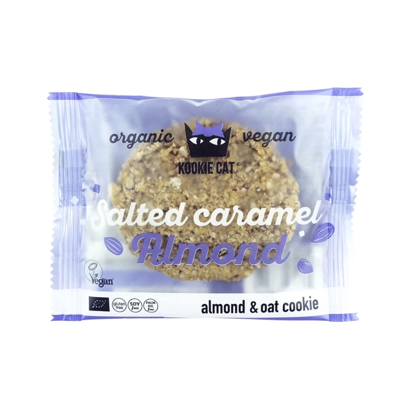 Kookie Cat salada Caramelo y Almendra - 50g | Miraherba Bio Galletas