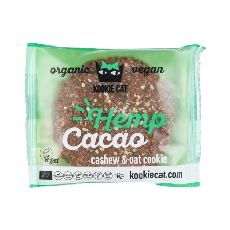 Kookie Cat - Samen und Kakaobruch - 50g, Cashew-Hafer Keks