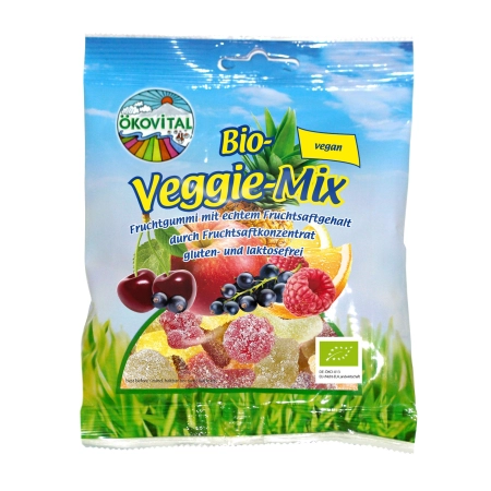 Ökovital - Mélange végétarien bio - 80 g | Friandises bio Miraherba