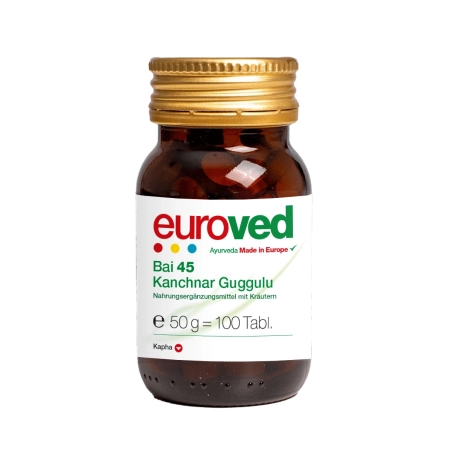 euroved - Bai 45 Kanchnar Guggulu - 100 tabletas | Miraherba Ayurveda