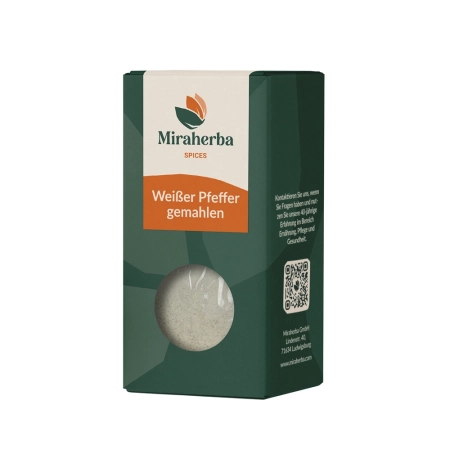 Miraherba - Bio Pfeffer weiß gemahlen - 50g