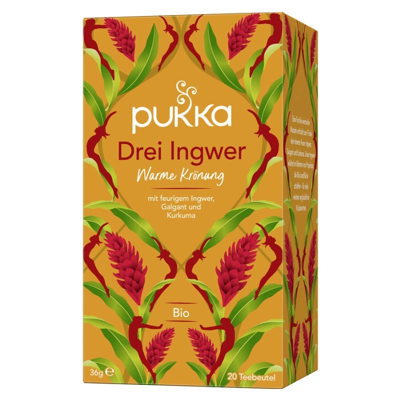 Pukka - Té orgánico de hierbas con tres jengibres - 20 bolsitas