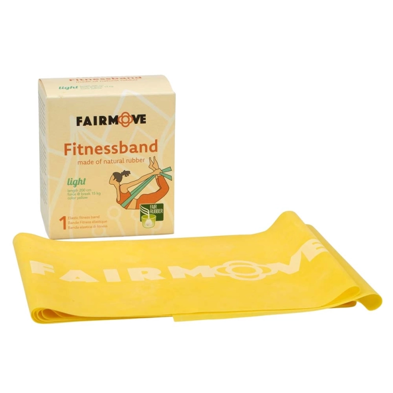 Fair Move - Fascia fitness in gomma naturale gialla - leggera 0,16 mm