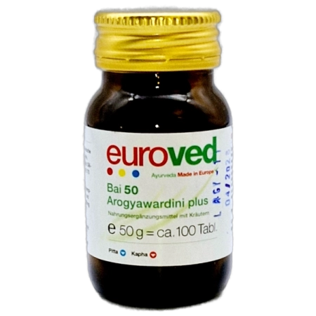 euroved - Bai 50 Arogyavardini - 100 comprimidos| Miraherba Ayurveda