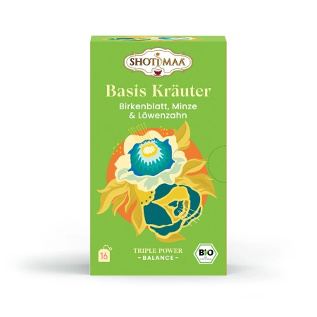 Shoti Maa - Tisana biologica di base | Foglie di betulla, menta e tarassaco