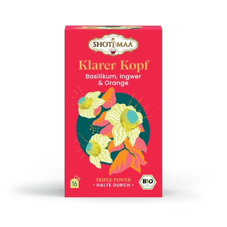 Shoti Maa - Té orgánico para la mente despejada | Albahaca, jengibre y naranja