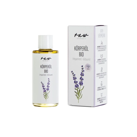 raw - Huile corporelle relaxante à la lavande et au chanvre - 100 ml