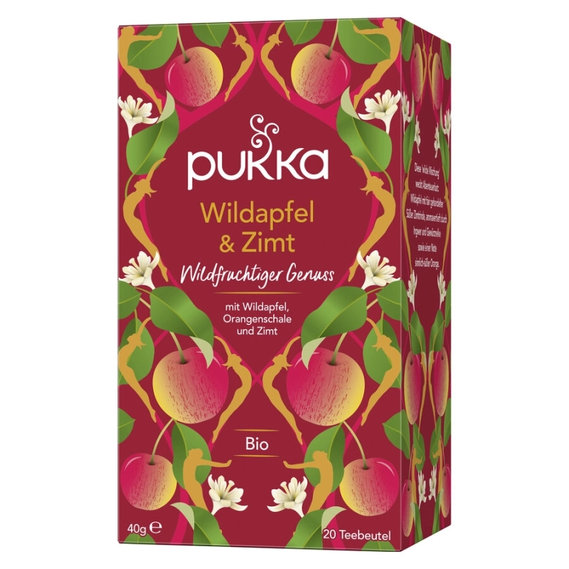 Pukka - Té orgánico de frutas especiadas, manzana silvestre y canela - 20 bolsitas
