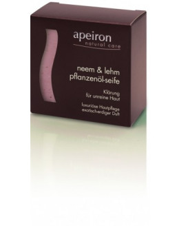 Apeiron - neem & clay vegetable oil soap - 100g