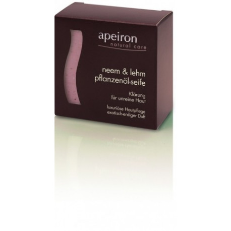 Apeiron - neem & clay vegetable oil soap - 100g