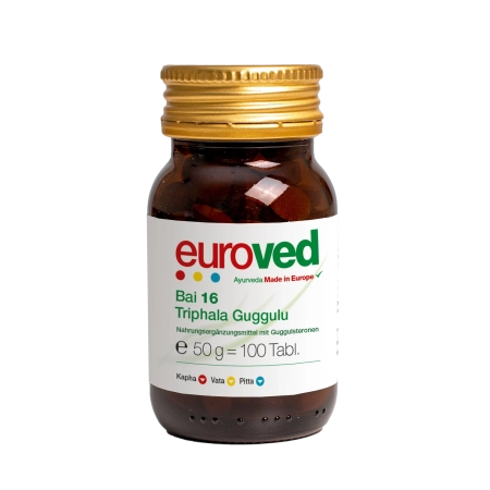 euroved - Bai 16 Triphala Guggulu - 100 tabletas | Miraherba Ayurveda