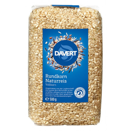 Davert - round grain brown rice - 500g