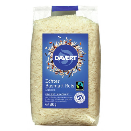 Davert - Echter Basmati Reis, weiß FAIRTRADE - 500g