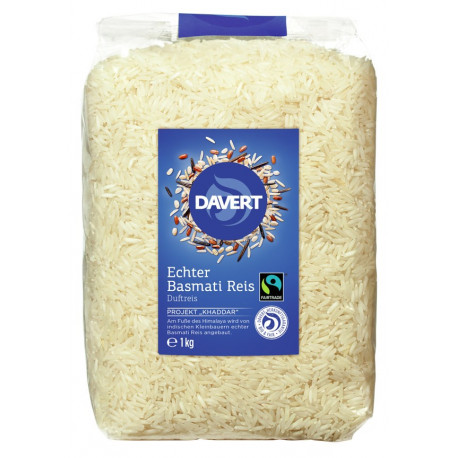 Davert - Echter Basmati Reis, weiß FAIRTRADE - 1kg
