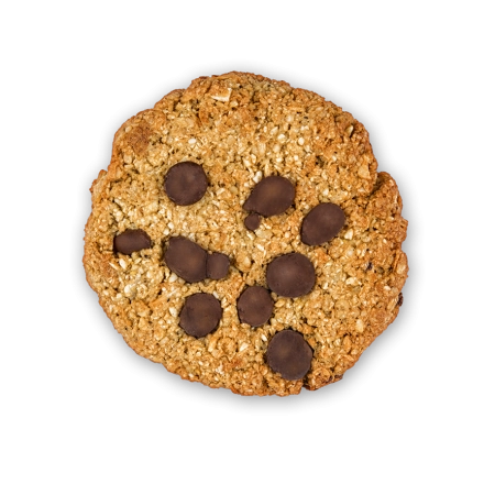 Kookie Cat Vaniglia e Chocolate-Chip - 50g, Anacardi Avena Biscotto