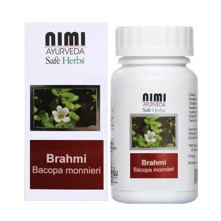 Nimi De Brahmi, Bacopa Monnieri Cápsulas De 60 Piezas